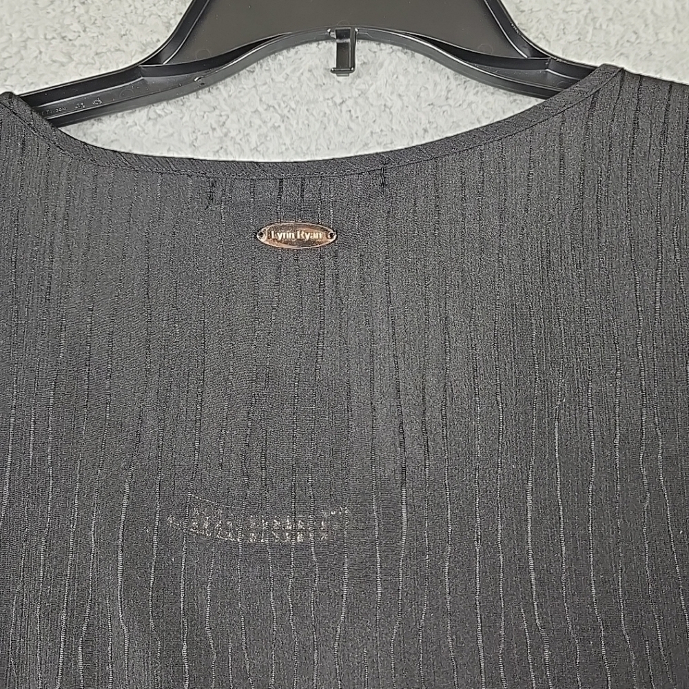 LYNN RYAN WOMEN'S SHORT SLEEVES WITH ACCENTS TOP/BLOUSE BLACK SIZE XL - Picture 11 of 15